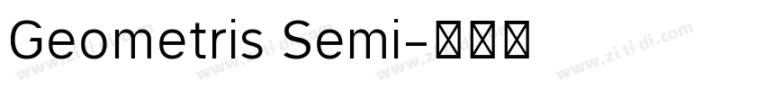 Geometris Semi字体转换